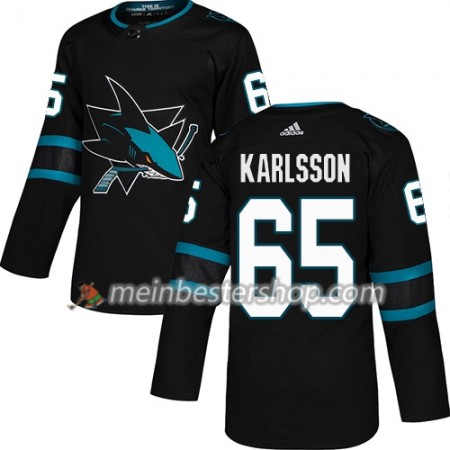 San Jose Sharks Erik Karlsson 65 Adidas 2018-2019 Alternate Trikot Authentic - Herren